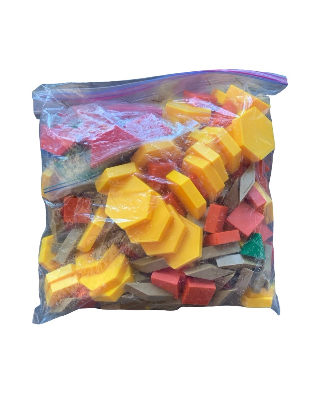 Pattern Blocks Lot For Math Geometry 2.68 Lbs Plastic Shapes Unknown Count